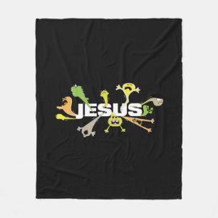 Scary Jesus Fleece Blanket
