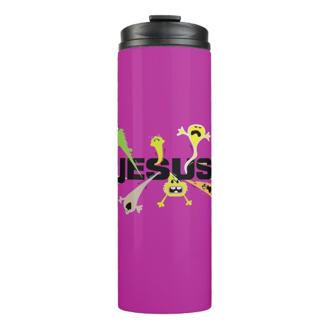 Scary Jesus Thermal Tumbler (Front)