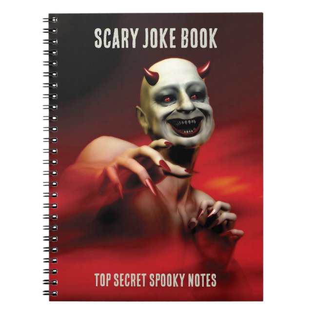 Scary Joke Book. Top Secret Notes. Devil T-Shirt Notebook (Front)