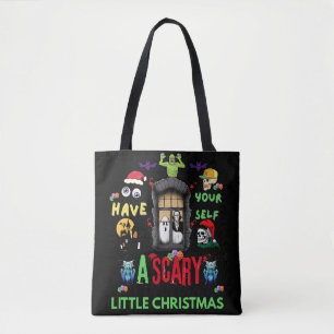 Scary Little Christmas Horror Holiday Design   Tote Bag