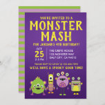 Scary Little Monster Birthday Party Invitation<br><div class="desc">If you need custom colours or assistance in creating your design,  feel free to contact us at trendyprints.co@gmail.com. We look forward to working with you!</div>
