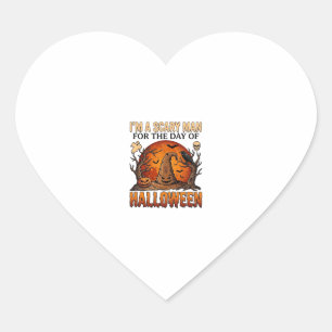 Scary Man Halloween Witch Hat Blood Moon Pumpkin_1 Heart Sticker