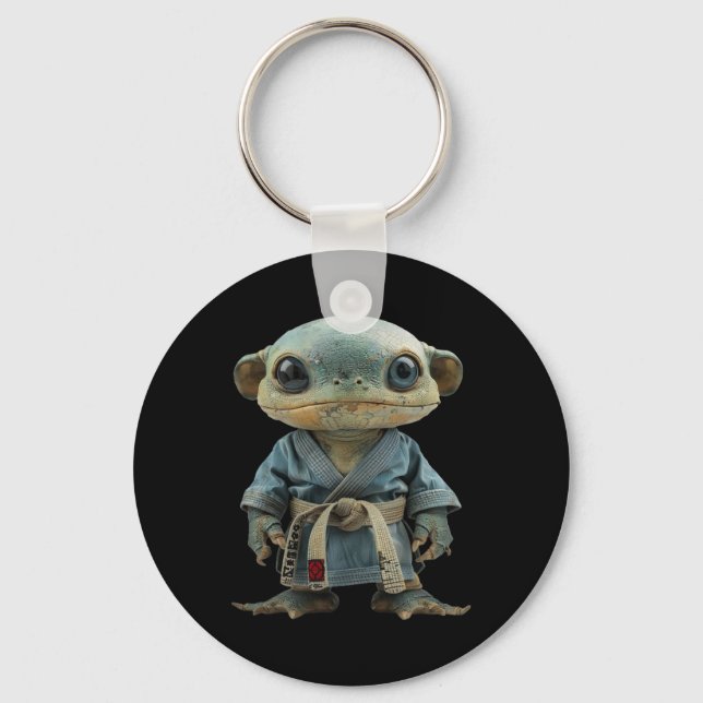 Scary Martial Arts Fighter Karate Boxer Comt Kung  Key Ring (Front)