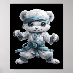 Scary Martial Arts Fighter Karate Boxer Comt Kung  Poster