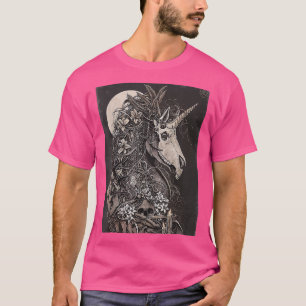 Scary mascerade Goat Skeleton Dark Grunge Art  T-Shirt
