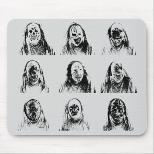 Scary Masks Mouse Pad