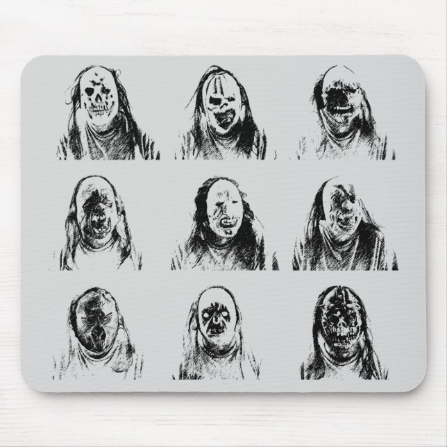 Scary Masks Mouse Pad (Front)
