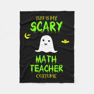Scary Math Teacher Costume Halloween Lazy Easy Chr Fleece Blanket