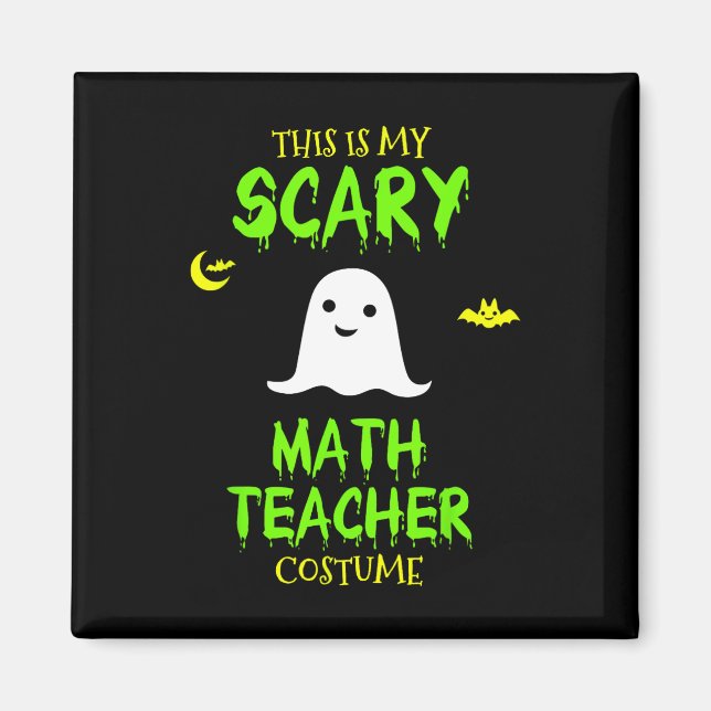 Scary Math Teacher Costume Halloween Lazy Easy Chr Magnet (Front)