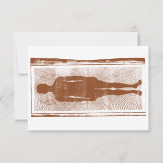 Scary Men, Abstract Surrealist Silhouette Eerie Thank You Card