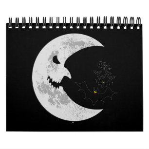 Scary moon and bats calendar