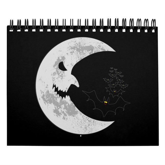 Scary moon and bats calendar (Cover)