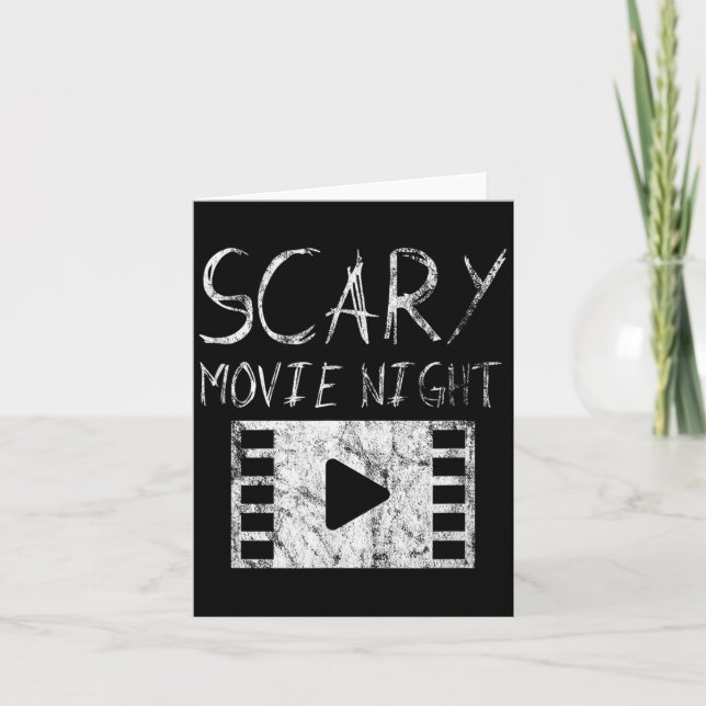 Scary Movie Night Card (Front)