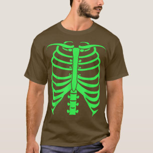 Scary Neon Green Skeleton Bones  T-Shirt
