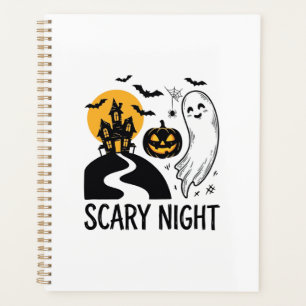 Scary Night Halloween Haunted House Ghost Design_1 Planner