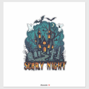 Scary Night Haunted House Ghosts Cemetery
