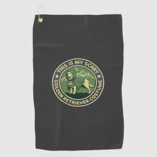 Scary Night Raven Apple Spooky Haunted Castle Hall Golf Towel
