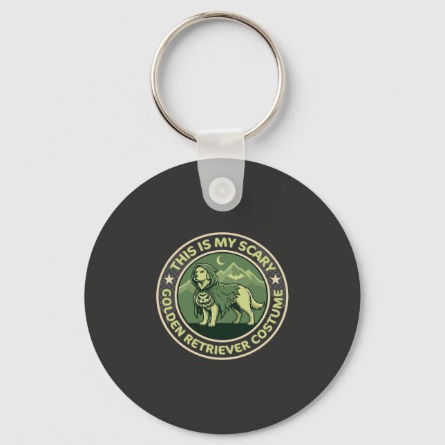 Scary Night Raven Apple Spooky Haunted Castle Hall Key Ring (Front)