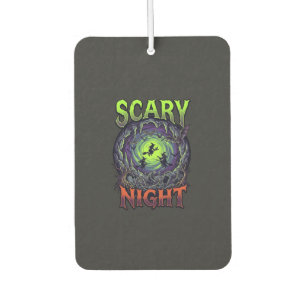 Scary Night Witches Bat Cave Neon Vortex Skeletons Car Air Freshener