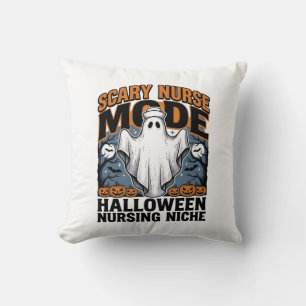 Scary Nurse Costume Halloween Ghost Nursing Shirt_ Cushion
