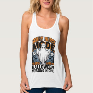 Scary Nurse Costume Halloween Ghost Nursing Shirt_ Singlet