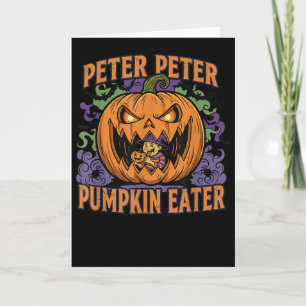 Scary Peter Pumpkin Eater Halloween Jack O Lantern Card