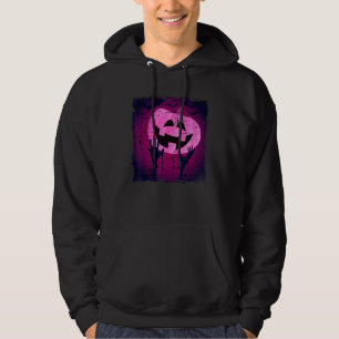 Scary Pink Jack O Lantern With Zombie Hands Hallow Hoodie