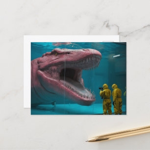 Scary Pink Undersea Monster Postcard