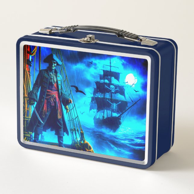 Scary Pirate Metal Lunch Box (Front)