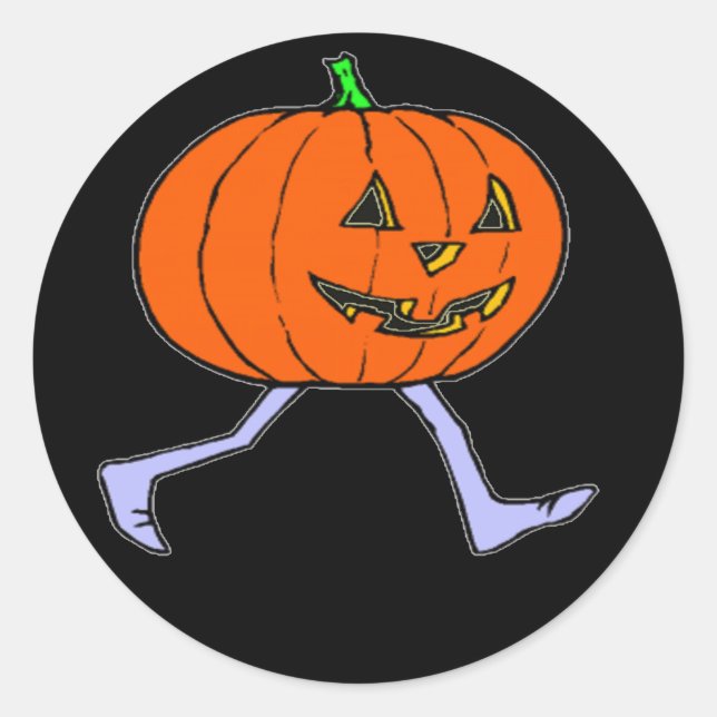 Scary Pumkin Classic Round Sticker (Front)