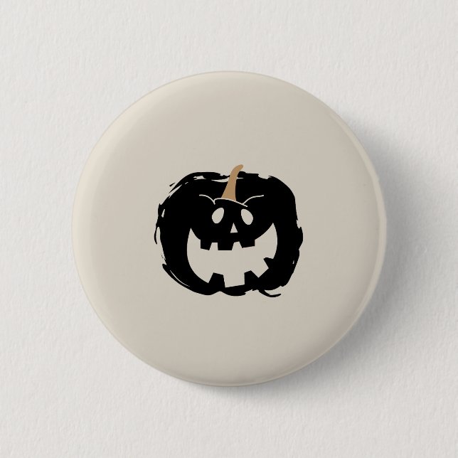 Scary Pumpkin 6 Cm Round Badge (Front)