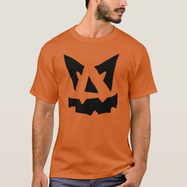 Scary Pumpkin Face T-Shirt (Front)