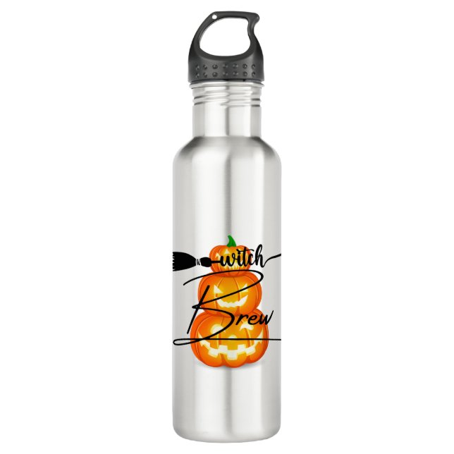 Scary Pumpkin Halloween Art | Spooky Fun 710 Ml Water Bottle (Front)