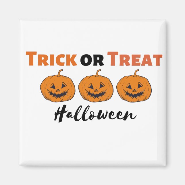 Scary Pumpkin Halloween Art | Spooky Fun Magnet (Front)