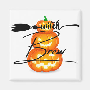 Scary Pumpkin Halloween Art Spooky Fun Magnet
