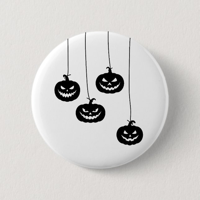 Scary Pumpkin hanging 6 Cm Round Badge (Front)