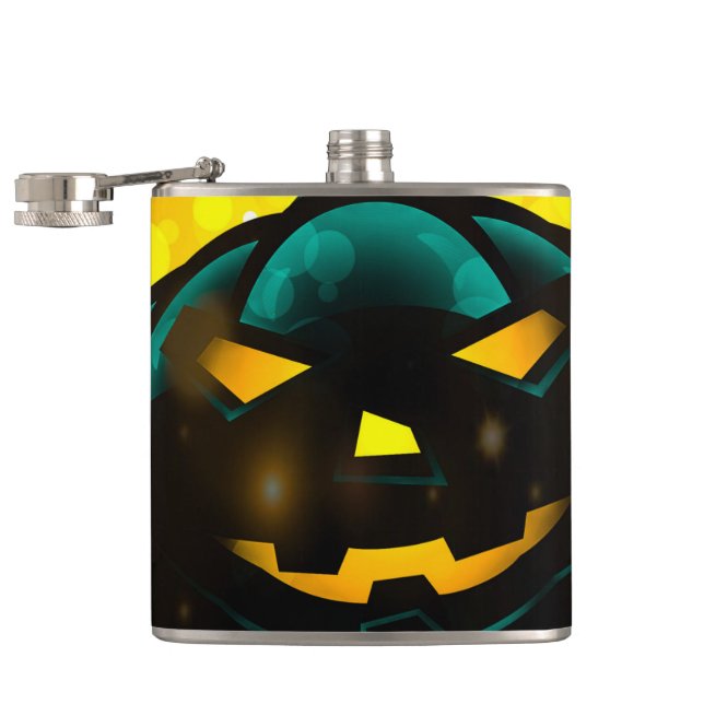 Scary Pumpkin Hip Flask (Opened)