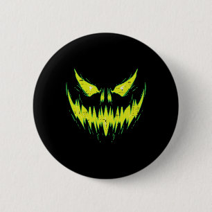 Scary Pumpkin Jack O Lantern Face Halloween Men Bo 6 Cm Round Badge