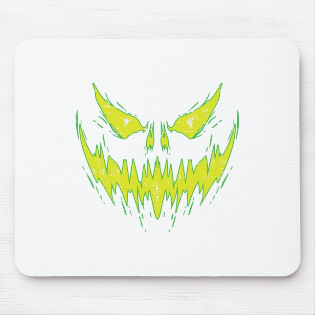Scary Pumpkin Jack O Lantern Face Halloween Men Bo Mouse Pad (Front)