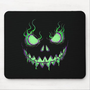 Scary Pumpkin Jack O Lantern Spooky Halloween Kids Mouse Pad