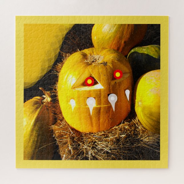 Scary pumpkin jigsaw puzzle (Horizontal)