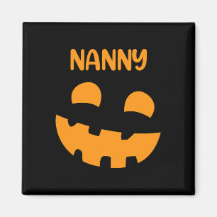 Scary Pumpkin Nanny Aunt Matching Family Halloween Magnet
