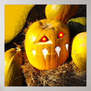 Scary pumpkin poster