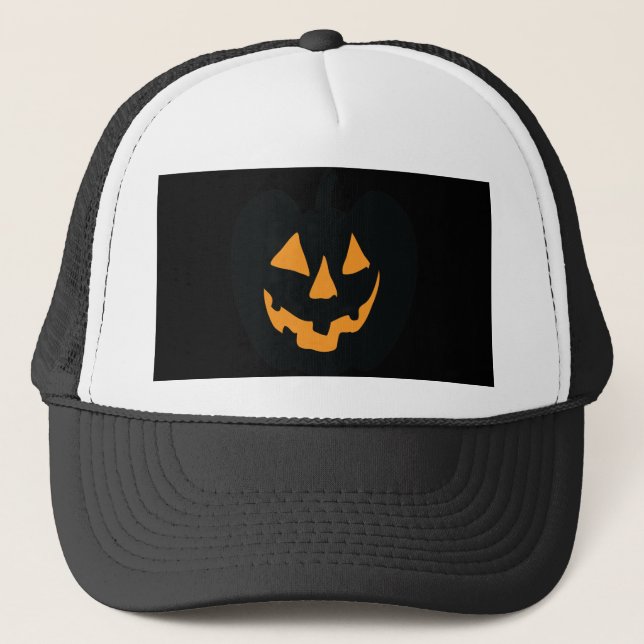 Scary Pumpkin Trucker Hat (Front)