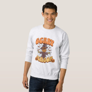 Scary Pumpkin Wizard for Halloween Sweatshirt
