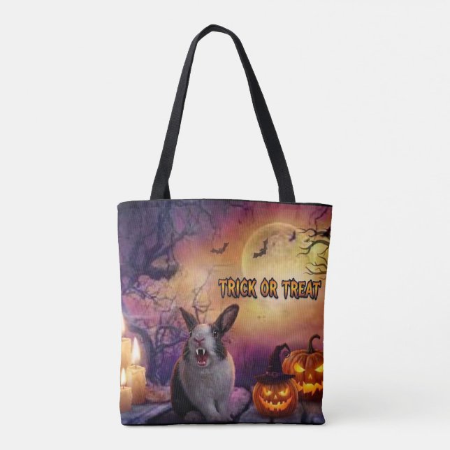Scary Rabbit Tote Bag (Back)