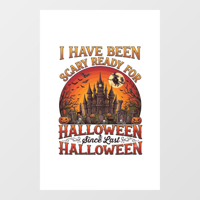 Scary Ready Halloween Haunted Castle Witch Pumpkin (Sheet)