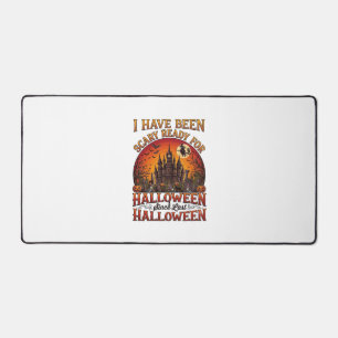 Scary Ready Halloween Haunted Castle Witch Pumpkin Desk Mat