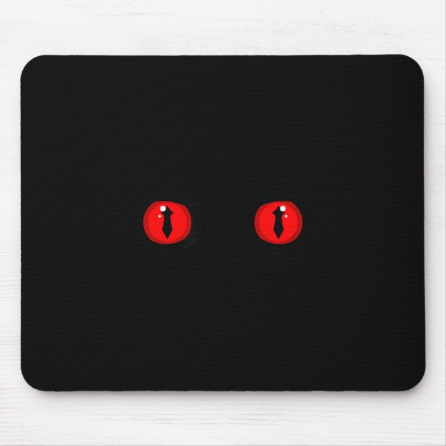 Scary Red Eyes Mouse Pad (Front)
