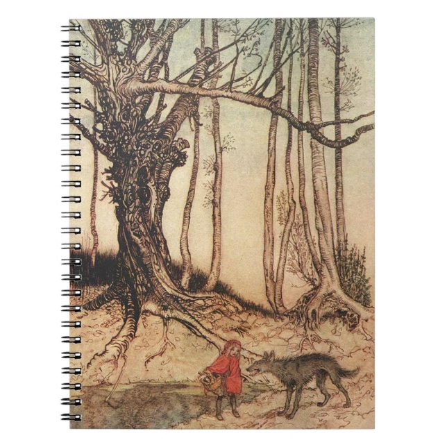Scary Red Riding Hood Spiral Notebook (Front)